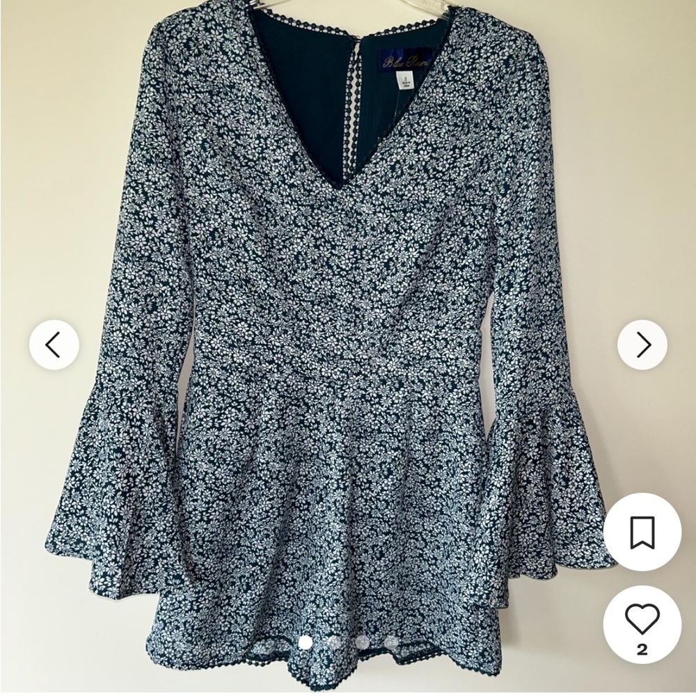 Francesca’s Boutique (Blue Rain) Romper -NWT!